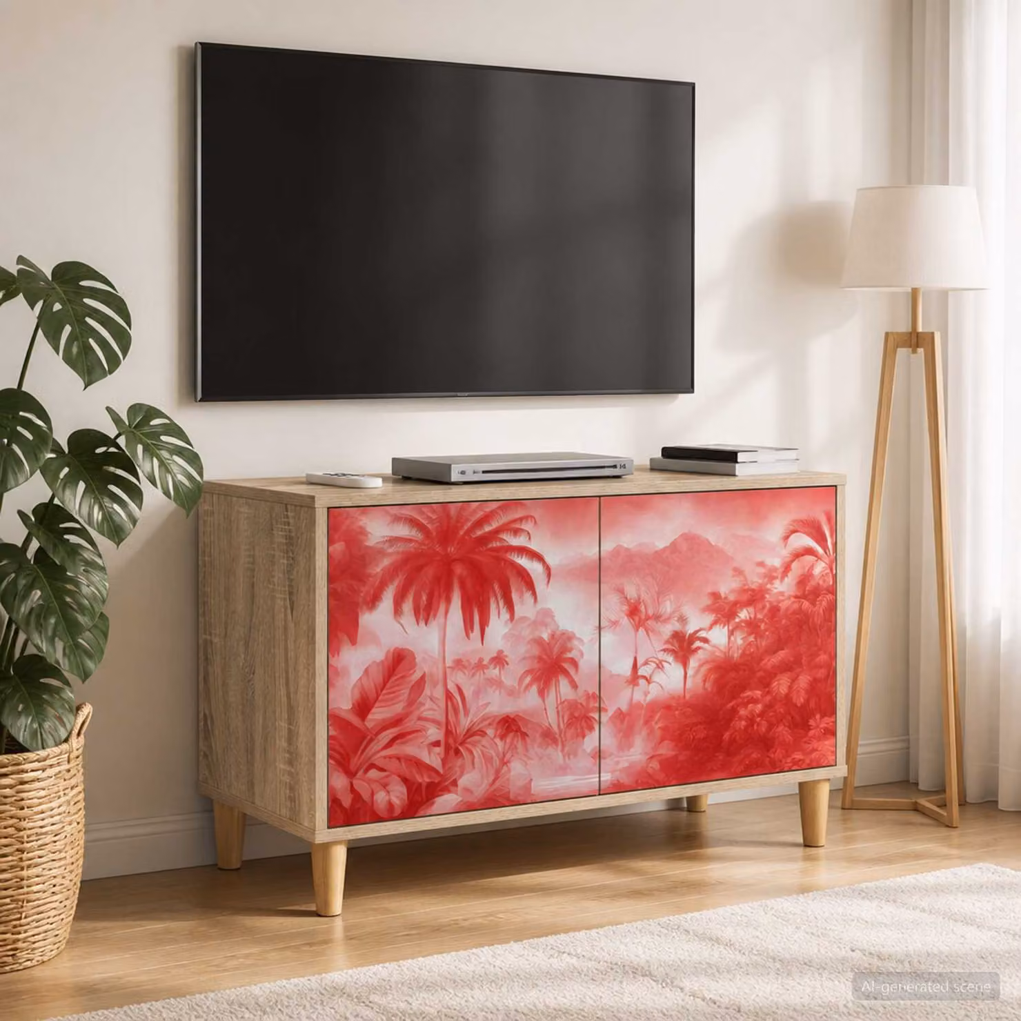 Mobile TV vidaXL AACHEN in legno ingegnerizzato color Sonoma, L 69 cm x P 33 cm x H 50 cm