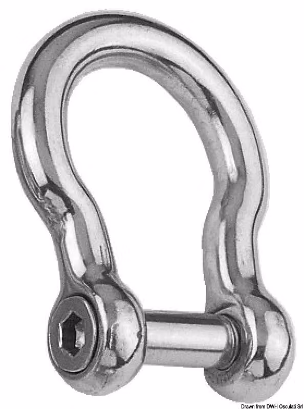 Grillo curvo AISI 316 8 mm , 1 pezzo