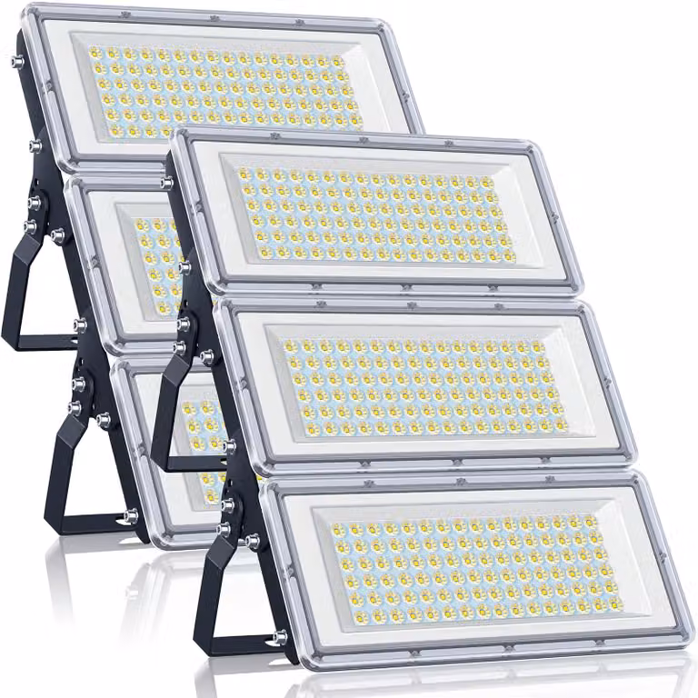 Faretto LED da esterno, 300 W, set da 2, 30.000 lumen, 7000 K, grado di protezione IP67