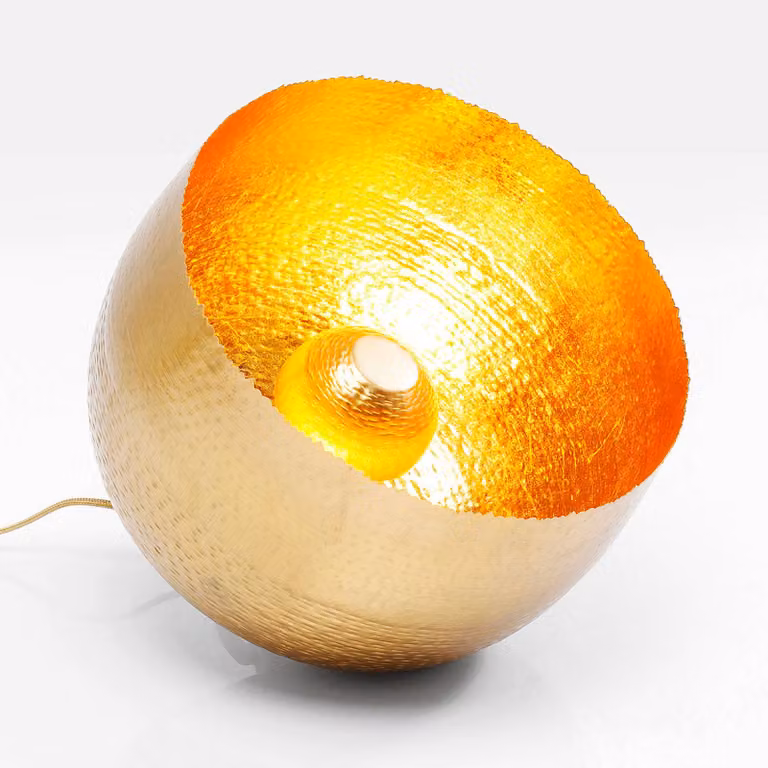 KARE Lampada da tavolo di design Apollon, Ottone / Oro, Soggiorno / Sala da pranzo, Metallo, Design, Lampada da tavolo