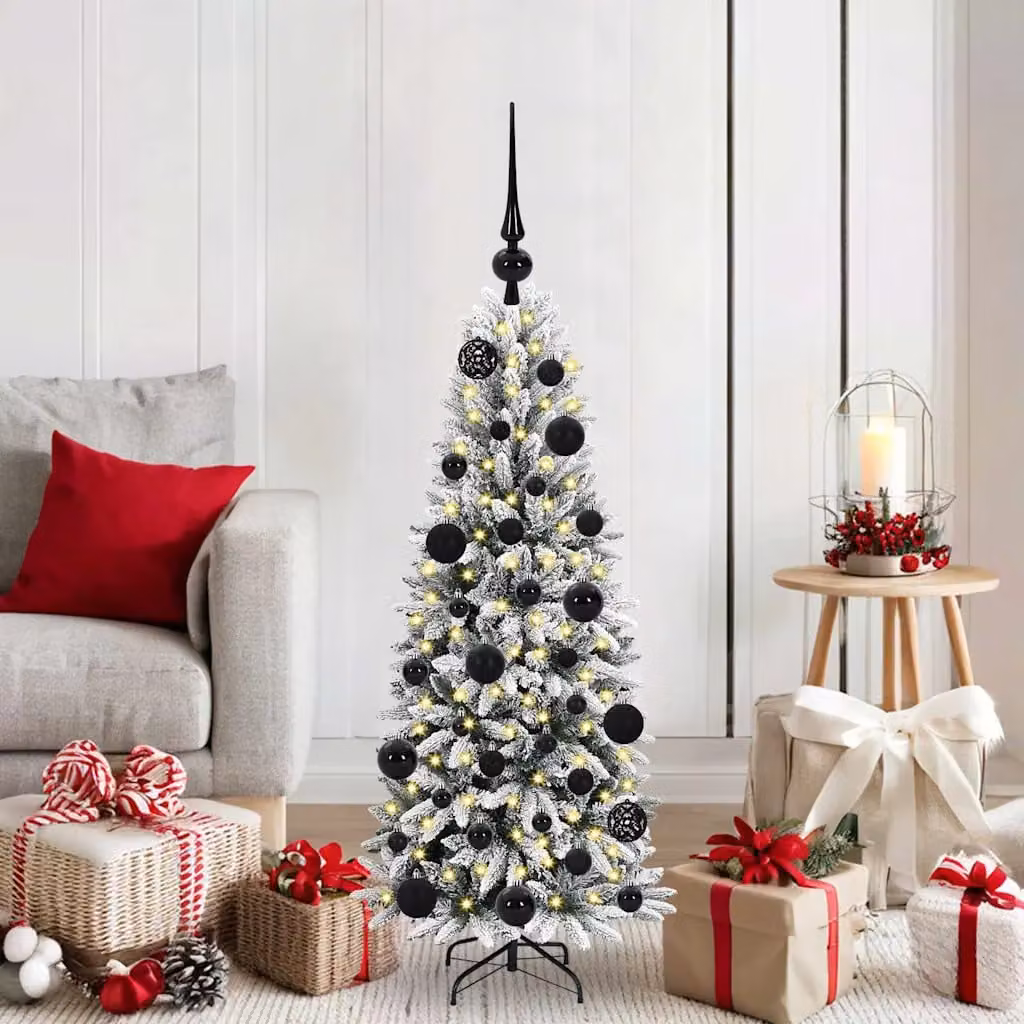 Albero di Natale artificiale vidaXL con luci LED bianco e verde, Altezza: 120 cm