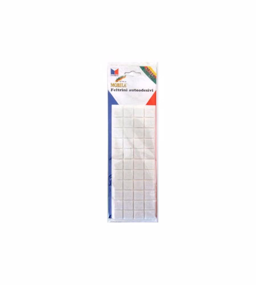 44 Feltrini Quadri 20 x 20 mm Bianchi