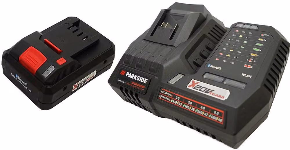 PARKSIDE® Caricabatterie rapido 20 V / Caricabatterie PLGS 2012 incl. batteria (4 Ah)