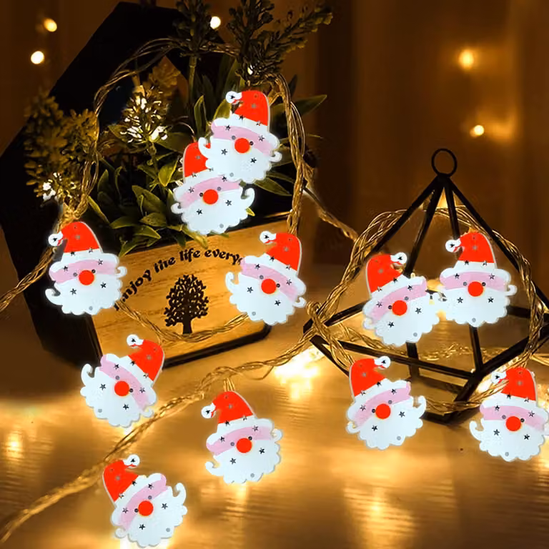 Catena luminosa a LED, luce bianco caldo, 150 cm, per uso interno, in metallo