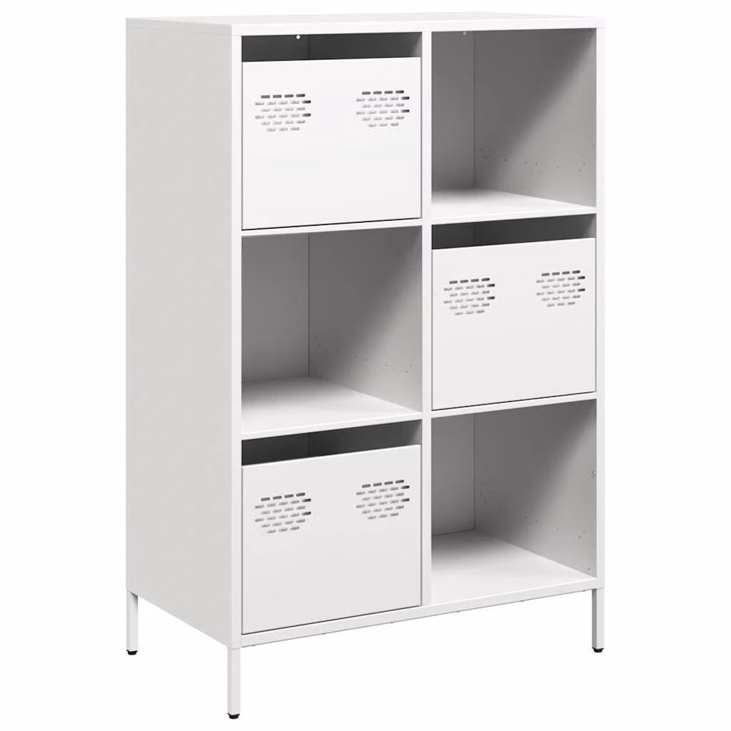 Credenza Bianca 68x39x103,5 cm in Acciaio