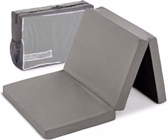 Materassino gonfiabile - Materassino da campeggio - 60 x 120 cm, 6 cm di spessore - Grigio