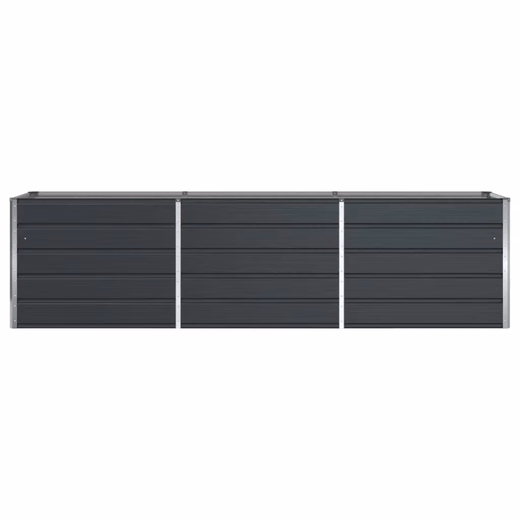 Fioriera moderna da esterno in acciaio zincato antracite design industriale L: 480 cm, P: 50 cm, H: 45 cm – 2