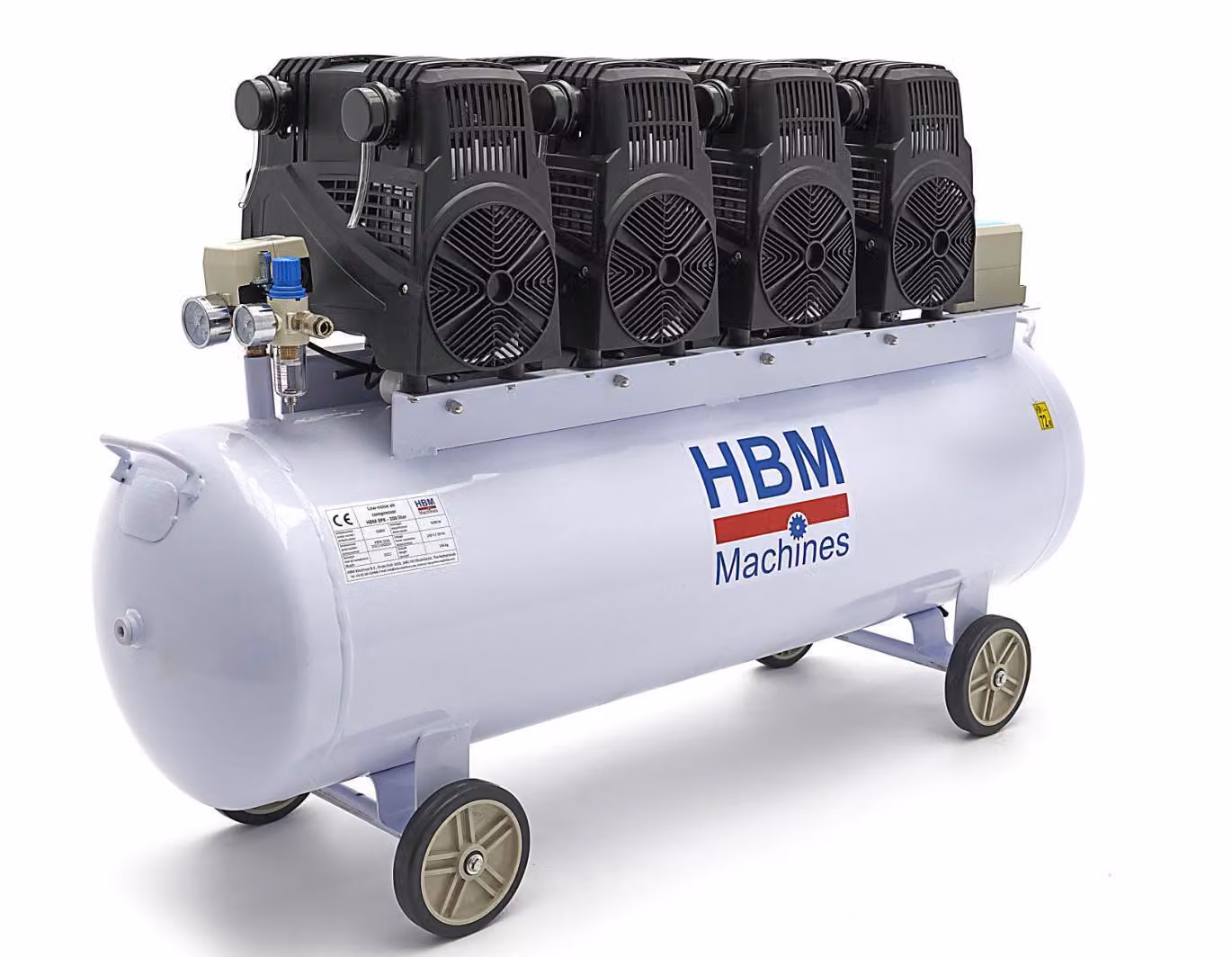 Compressore silenzioso a basso rumore senza olio 200l 8hp HBM Machines Netherlands