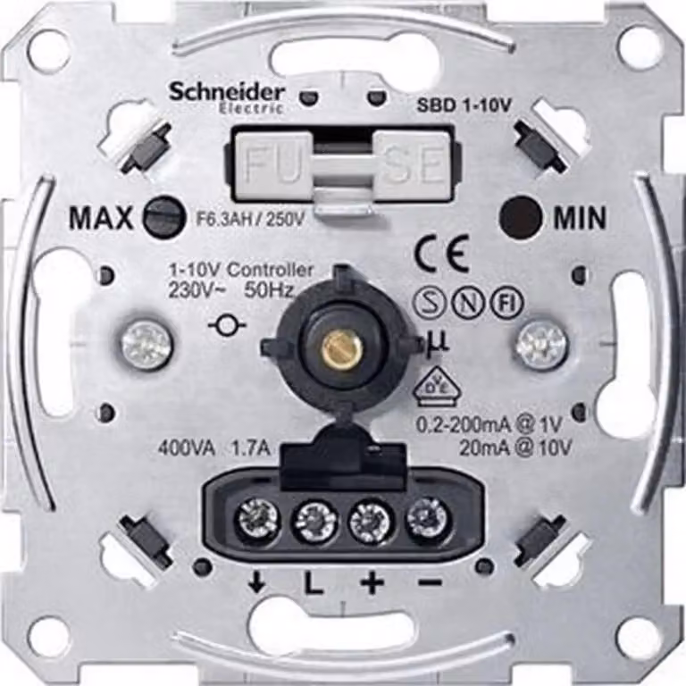 Potenziometro elettrico 1-10VDC, max. 200mA - Dimmer da incasso 400VA ELG174411