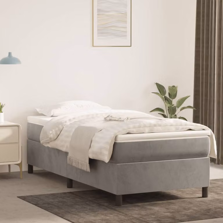 Coprimaterasso traspirante vidaXL in poliestere, disponibile in bianco o grigio, L 120 x P 190 x H 5 cm