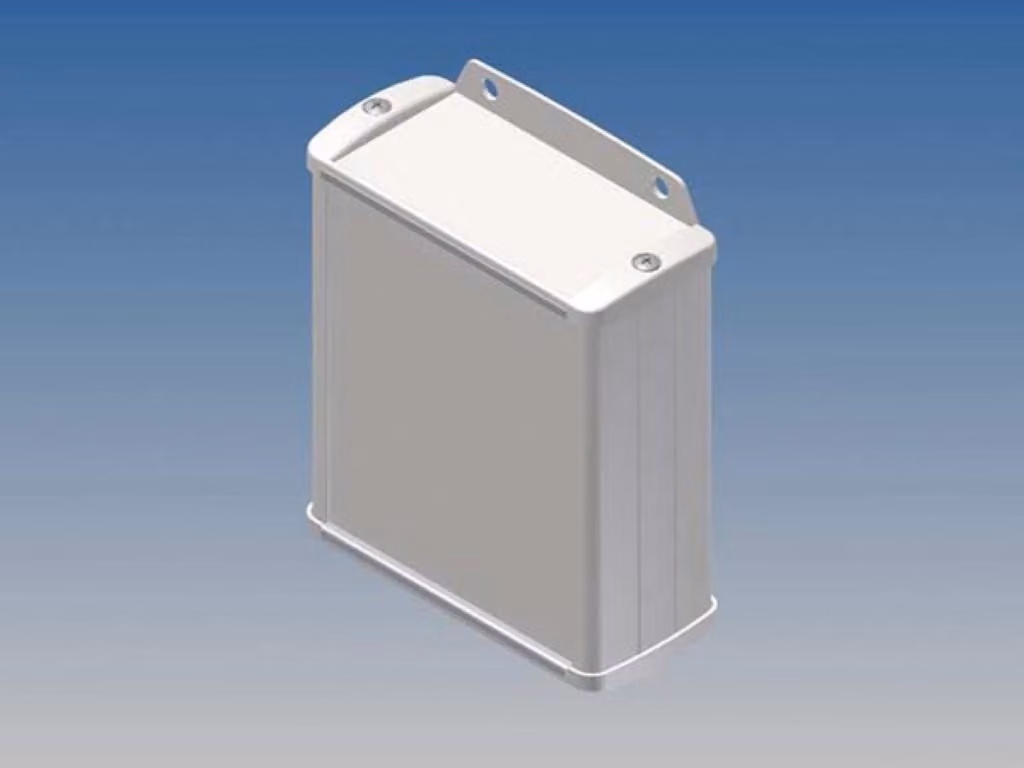 Custodia in alluminio - colore bianco - 100 x 85,8 x 36,9 mm - montaggio a flangia