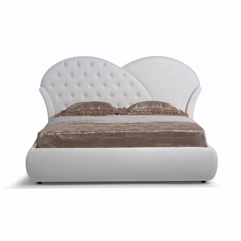 Letto Marubi Effezeta Italia bianco con contenitore e base a sollevamento, imbottito e moderno, L/P/H: 190 x 220 x 63 cm – 2