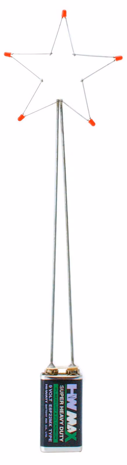 Stella di Natale luminosa, 26 cm, rossa, con luci LED, alimentata a batteria, con controllo touch