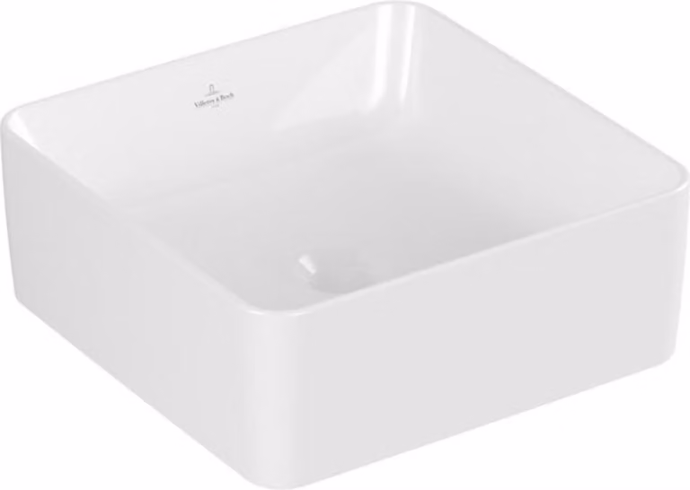 Villeroy & Boch Collaro lavabo à poser, carré, sans trou pour robinetterie, sans trop-plein, 380x380mm, 4A213801, 4A213801