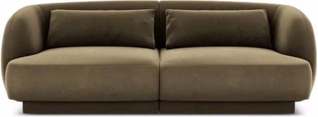 Divano 2 posti Tulum Cosmopolitan Design in velluto verde L: 180 cm, P: 70 cm, H: 90 cm