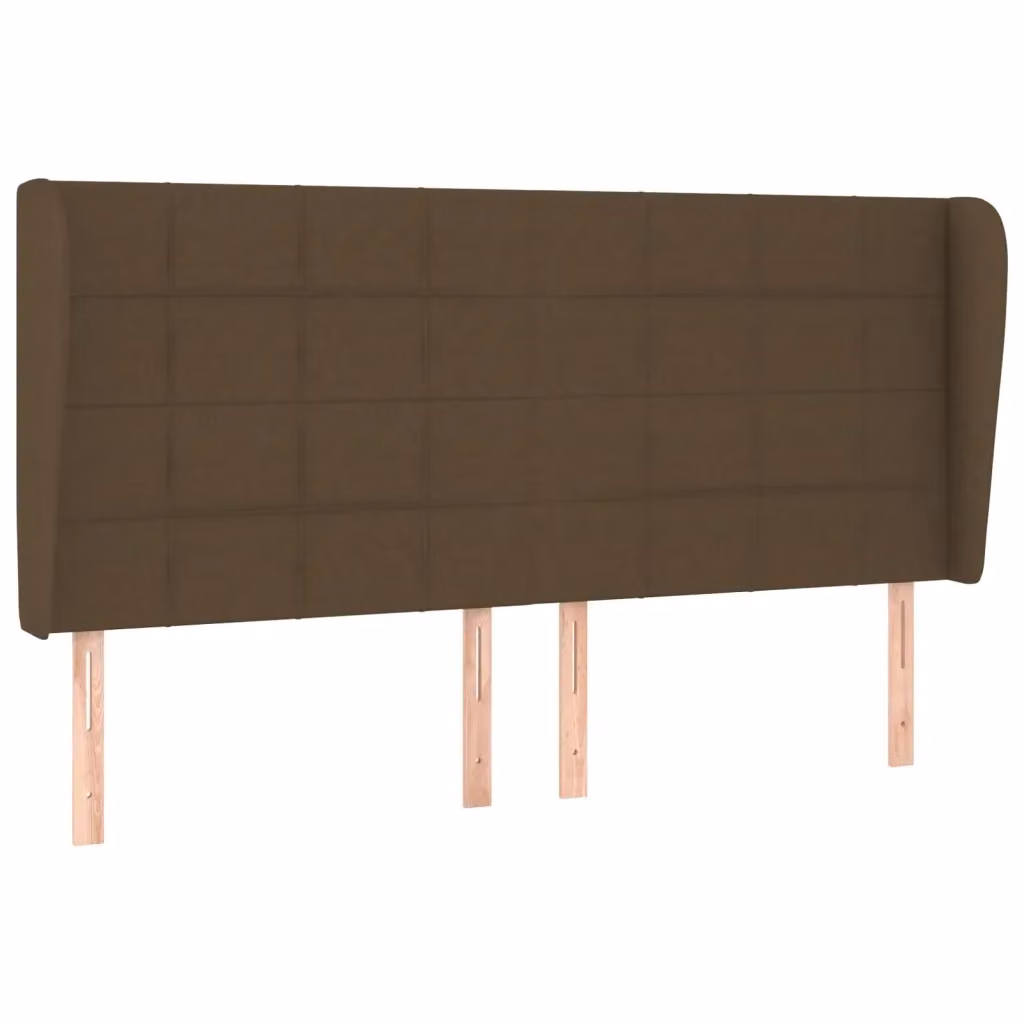Testiera ad orecchio vidaXL in tessuto marrone scuro L: 163 cm, P: 23 cm, H: 118-128 cm – 2