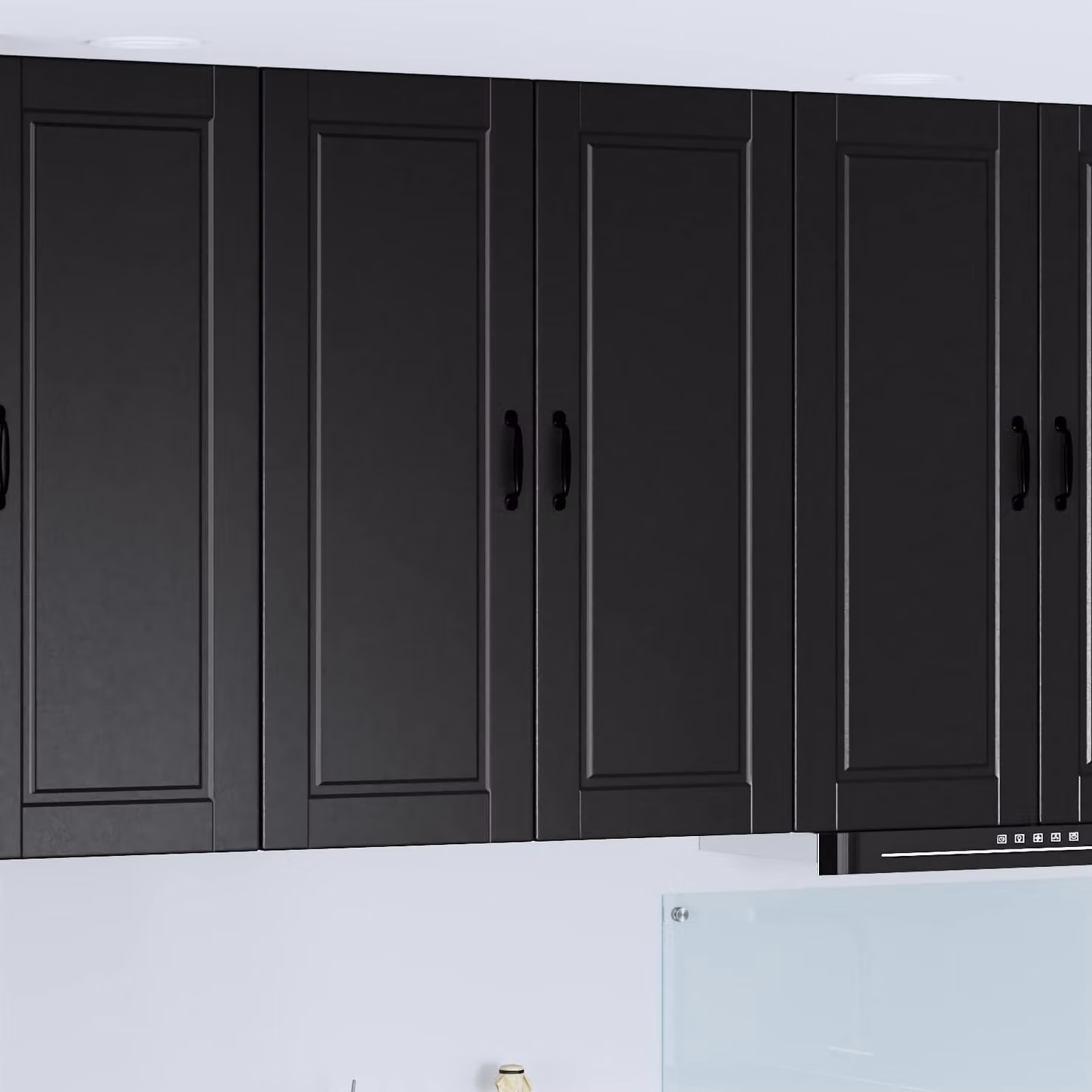 Armadietto a muro vidaXL PORTO nero con ante a battente e ripiani interni L: 80 cm, P: 31 cm, H: 100 cm