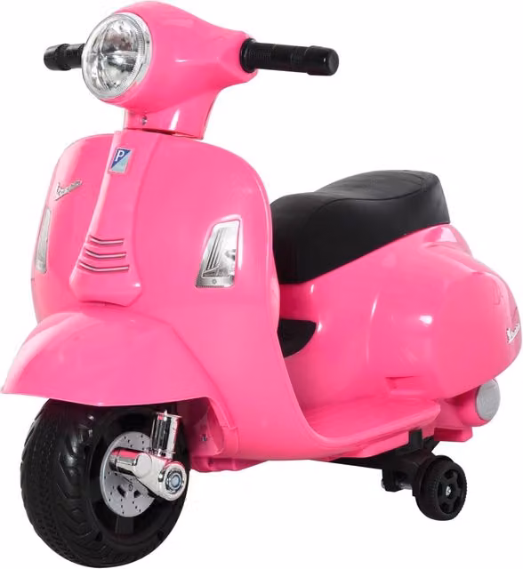Moto Elettrica per Bambini 18-36 Mesi con Faro e 4 Ruote ¨C Minimal ¨C 66.5x38x52 cm Rosa