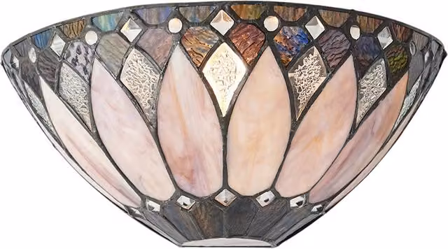 Applique Art Déco vetro semicerchio Tiffany BROOKLYN E14 40W