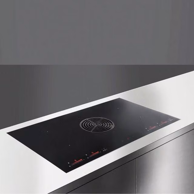 Piano cottura a induzione con cappa integrata Bosch THEM87AKR nero L/P/H: 62 x 52 x 8,7 cm