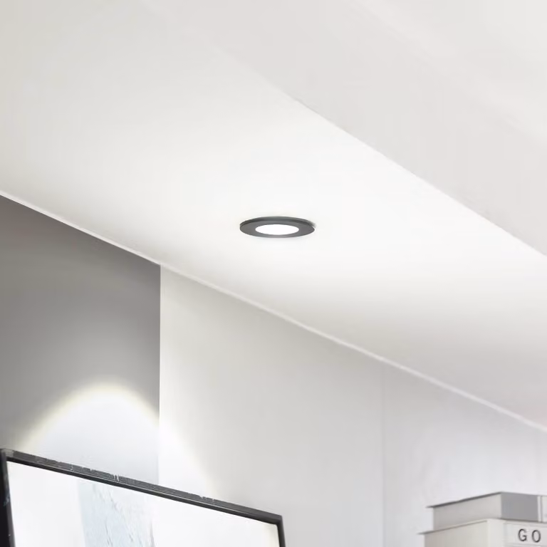 Arcchio Faretto a LED Lirin, nero, 4.000K Lirin Arcchio, dimmerabile, Nero, Soggiorno / Sala da pranzo, Alluminio, Moderno, Faretto da incasso