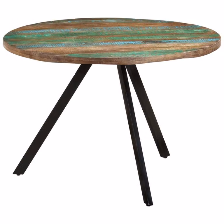 The Living Store Tavolo da pranzo 110x75 cm in legno di recupero in legno massiccio