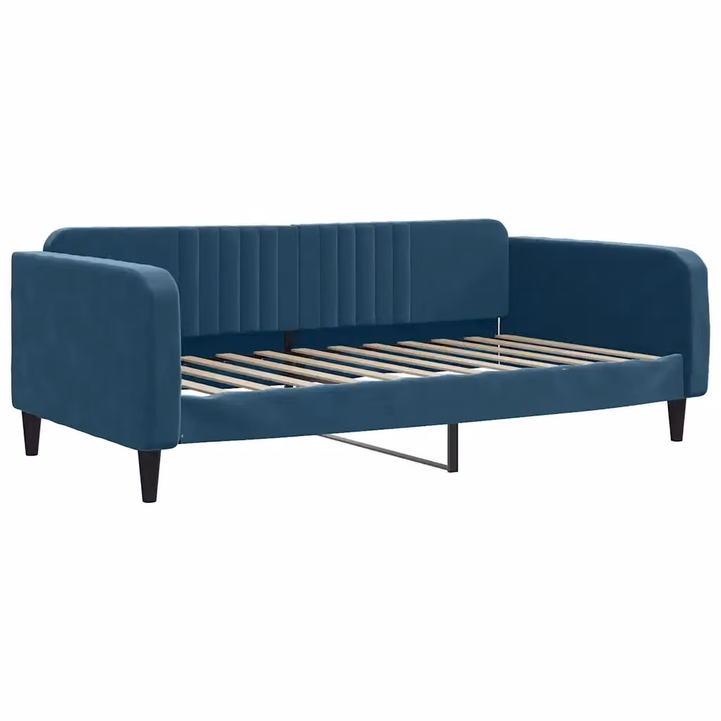 Letto da giorno blu vidaXL con struttura imbottita per camera da letto o soggiorno – 2