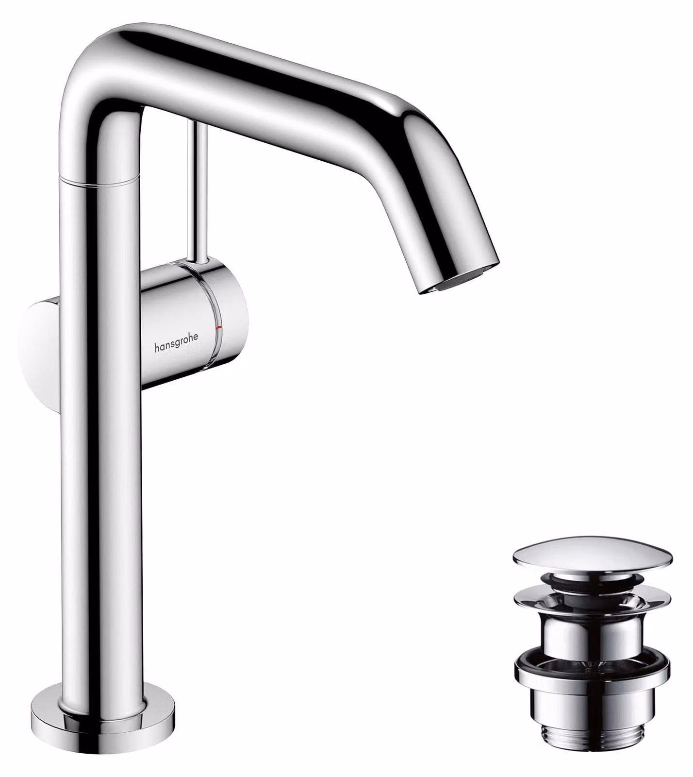 Miscelatore per lavabo Tecturis S Fine, cromo, 187 mm, tecnologia EcoSmart+, sistema CoolStart