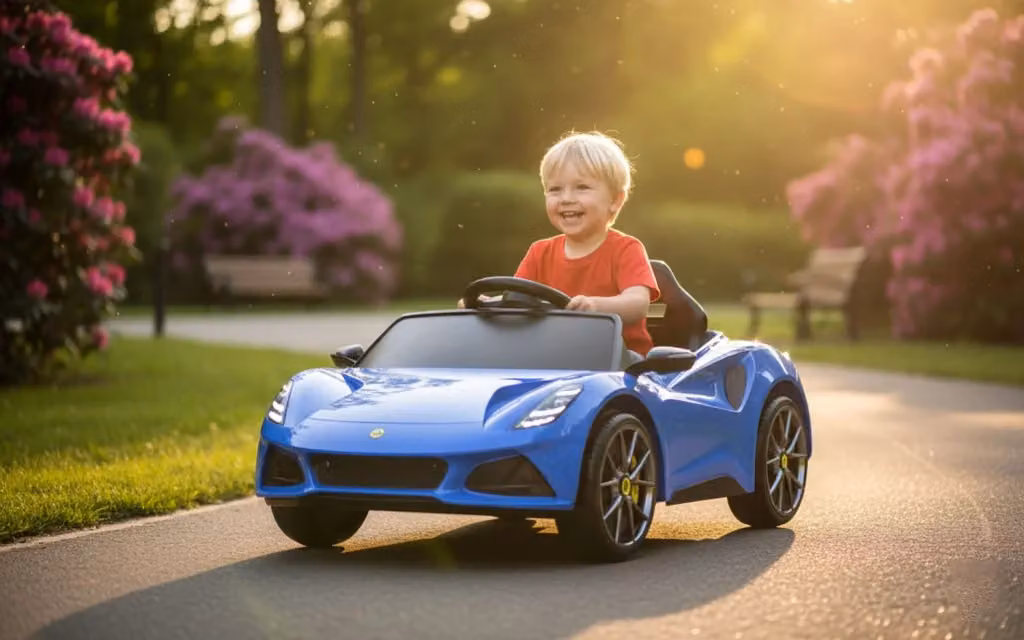 Macchina Elettrica per Bambini Licenza Ufficiale Lotus Emira 12V Blu e Nero – 2