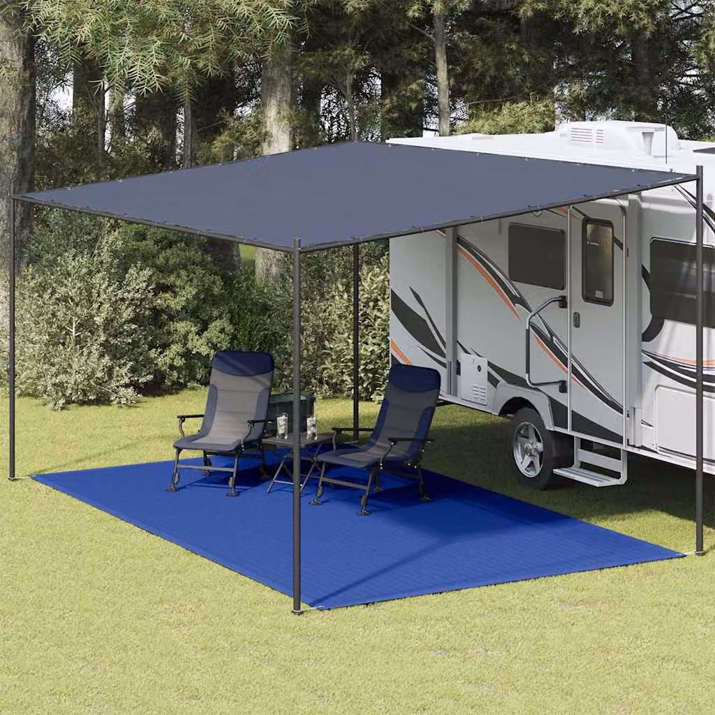 vidaXL Tappeto da esterno blu in polipropilene resistente ai raggi UV L: 600 cm, P: 300 cm