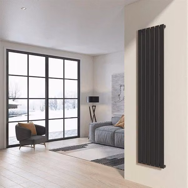 Termoarredo verticale a piastre Taco LUCCA Grigio Opaco H: 200 cm, L: 45 cm