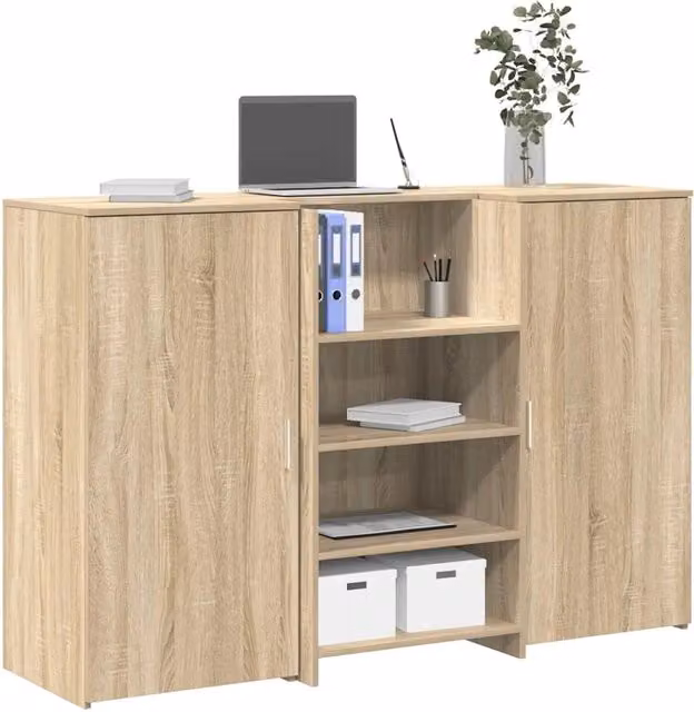 Banco Reception Rovere Sonoma 155x50x103,5 cm Legno Multistrato 3324198