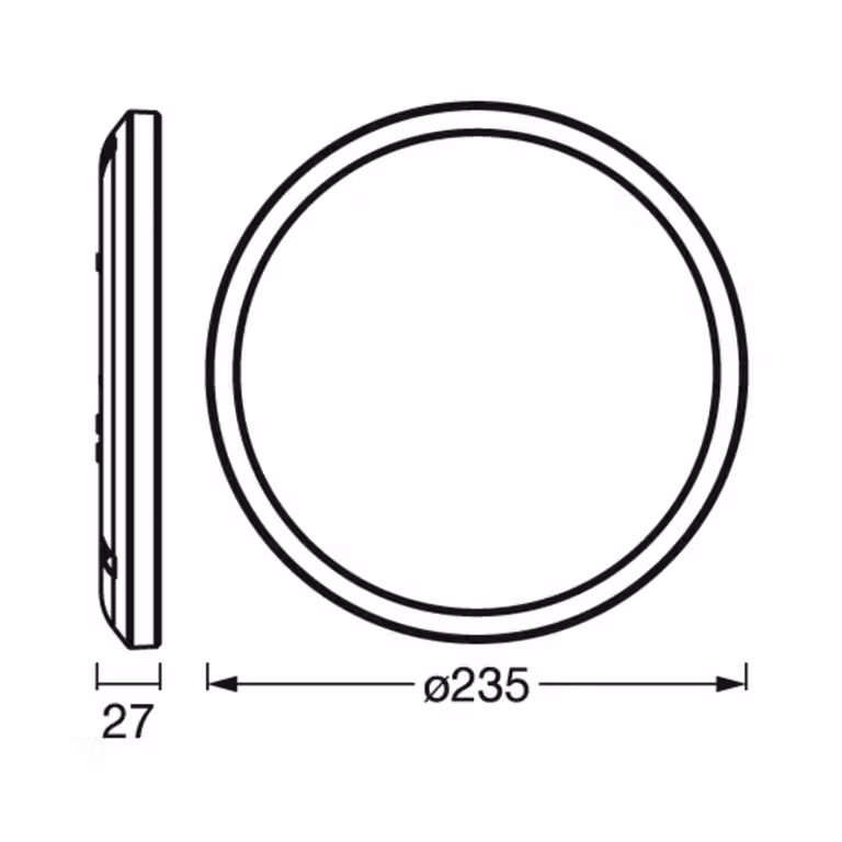 OSRAM SMART+ Plafoniera smart WiFi ORBIS ULTRA SLIM, Nero, Soggiorno / Sala da pranzo, Plastica, Moderno