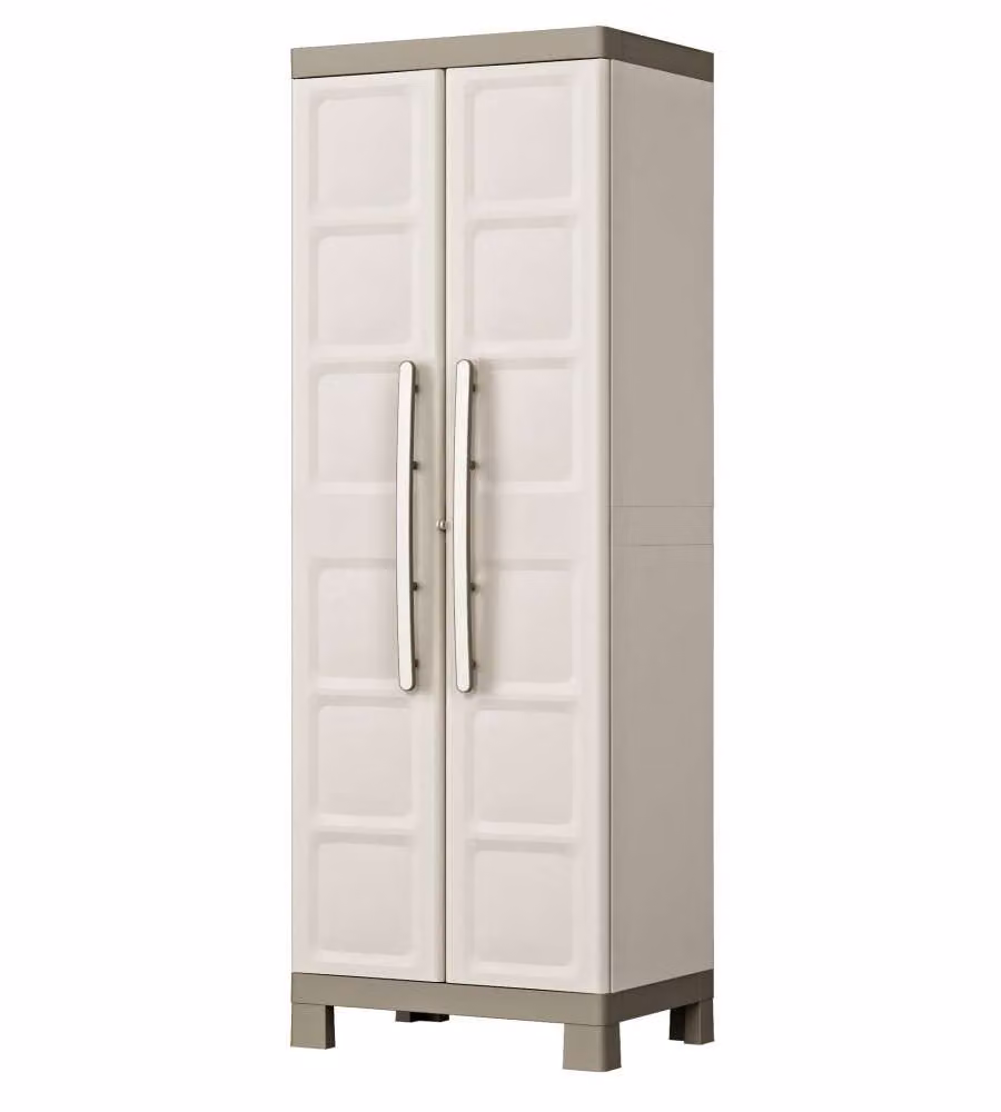Armadio Portascope da Esterno Keter Excellence in Resina Sabbia L: 65 cm, P: 45 cm, H: 182 cm – 2