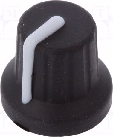 2 manopole rotative in gomma, marca Kuntoff, per albero di diametro 6 mm con indicatore, dimensioni 16x15,1 mm, modello FC72606S