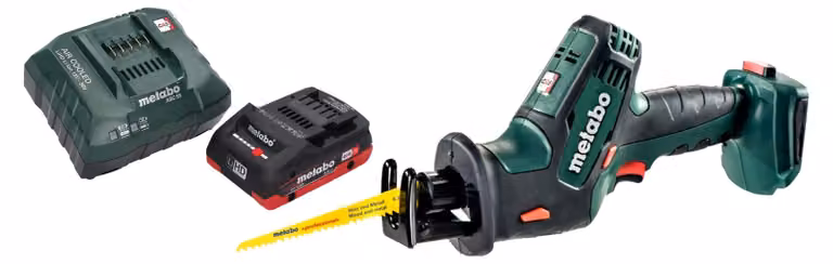 Metabo SSE 18 LTX Sega circolare compatta a batteria 18 V 13 mm + 1x batteria LiHD 4,0 Ah + caricabatterie