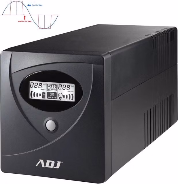 UPS Desktop Line Server Series 1 KVA con display LCD e porte IEC, RJ11, RJ45, Nero