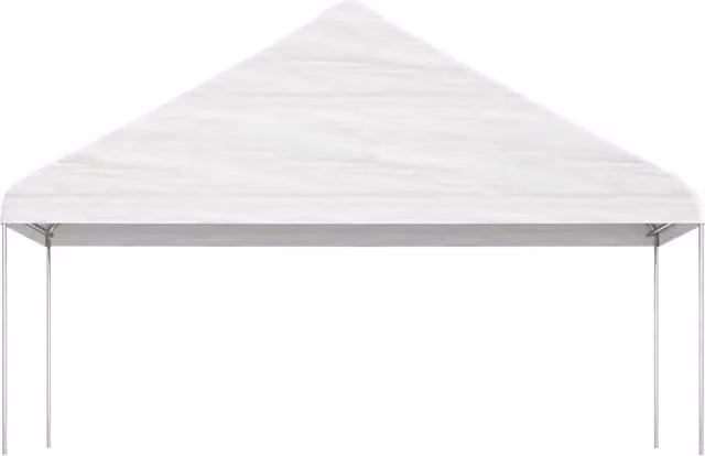 Gazebo | Pergolato con Tetto Bianco 5,88x2,23x3,75 m in Polietilene