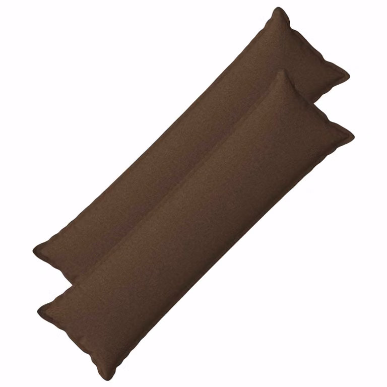 Set di 2 cuscini vidaXL HOUTEN rettangolari in poliestere colore marrone