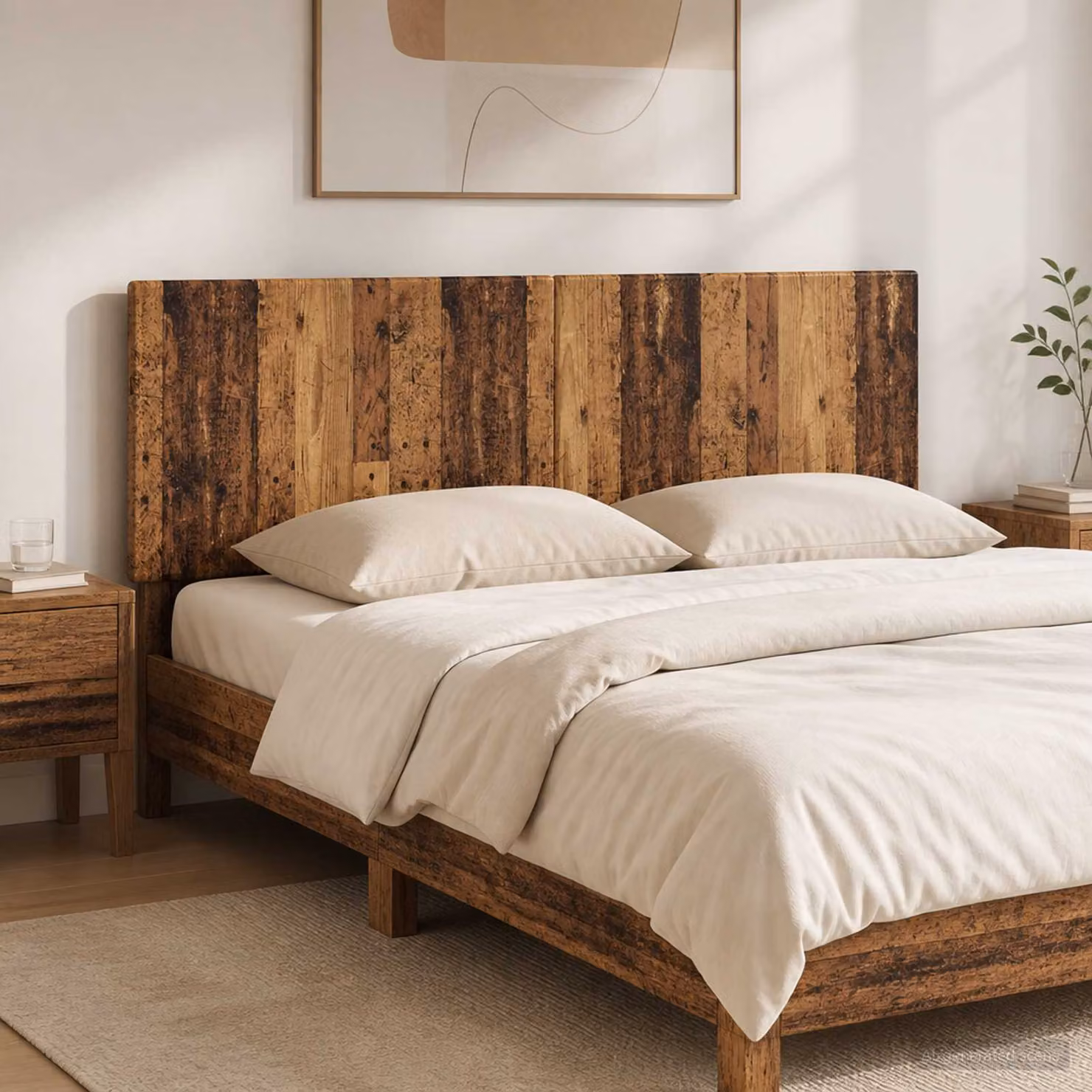 Testiera da muro vidaXL BREDA in legno ingegnerizzato, colore marrone antico, L: 180,5 cm, H: 50 cm, P: 16 cm