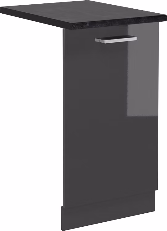 Pannello frontale della lavastoviglie Vicco R-Line Antracite lucido 45 cm , PL Antracite, Model 55010