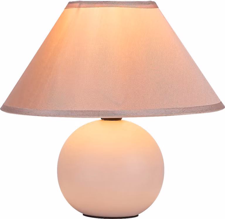 Rabalux 2145 Lampada da tavolo Ariel, E14, Vetroceramica, rosa, rotonda, moderna, ø200mm