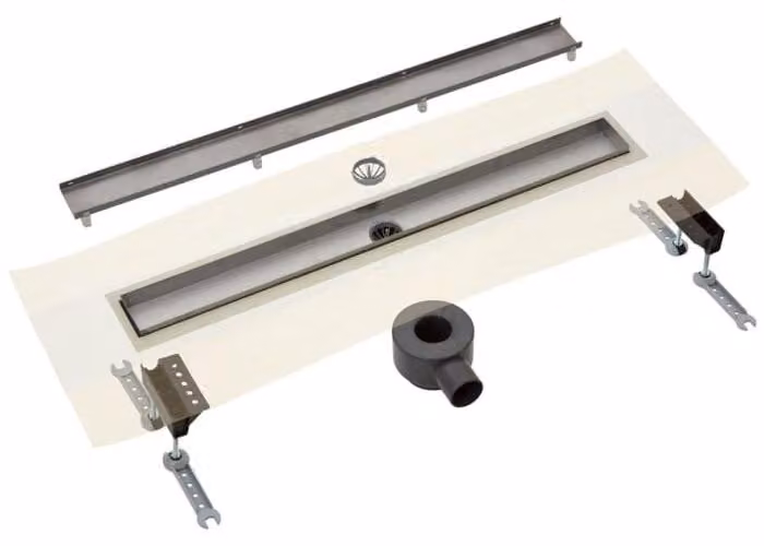 Griglia piastrellata 1000 mm acciaio inox plastica ESS BD-100-FL-50/28 set completo