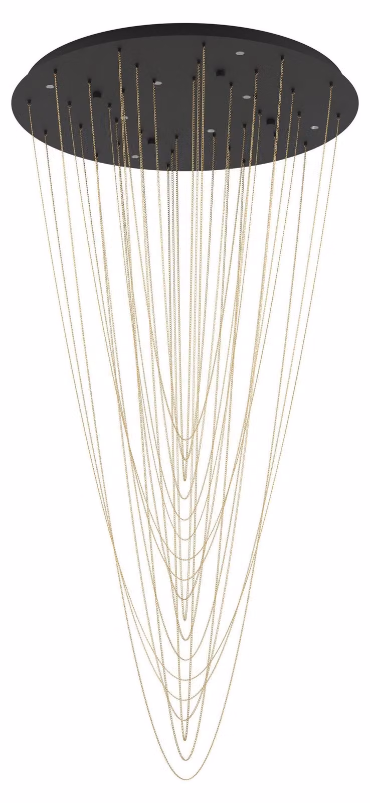 Lampada a sospensione LED EGLO Trepuco, elegante lampada a sospensione, lampada a sospensione in metallo nero e oro, lampada a sospensione bianco caldo, Ø 78 cm