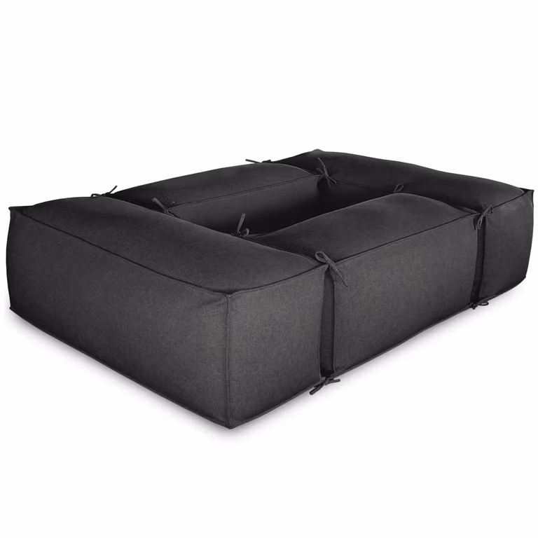 Salottino da esterno 2+2 moduli Grigio scuro