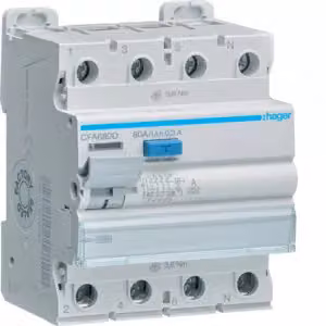 Hager RCD 4P 10kA 80A 300mA Tipo A CFA680D