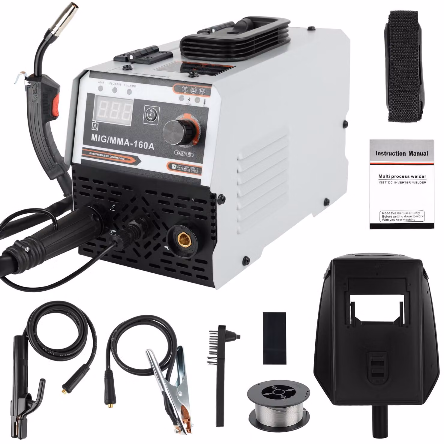 Saldatrice ad arco senza gas, 220 V, multifunzione, portatile, per lavorazioni metalliche