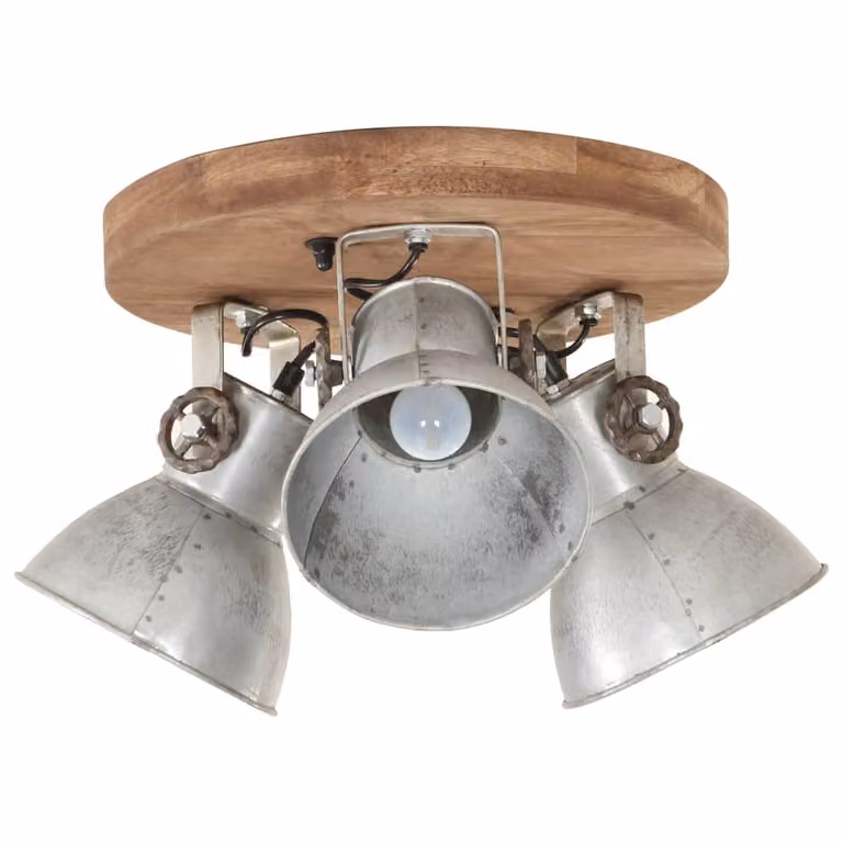 vidaXL Lampada da soffitto in stile industriale 25 W argento 42x27 cm E27
