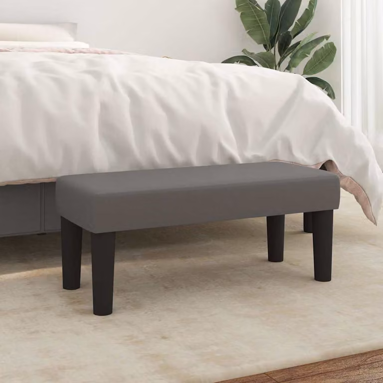 Panca moderna vidaXL in similpelle grigia L: 70 cm, P: 30 cm, H: 30 cm