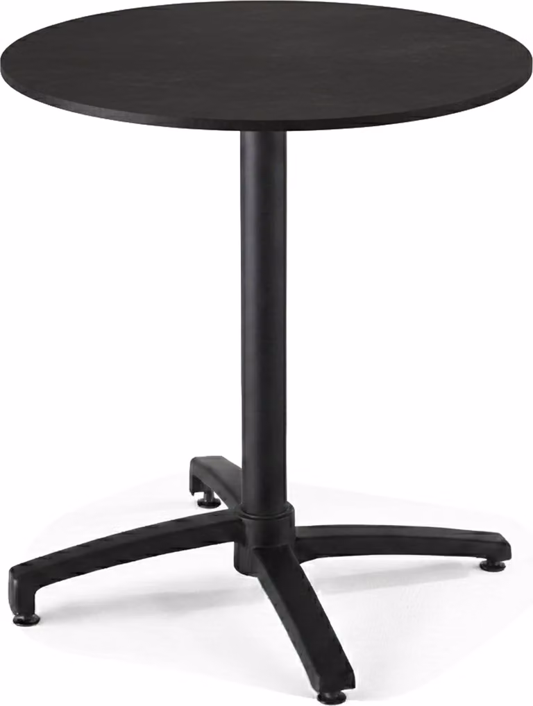 Tavolo da giardino diam 60cm inclinabile alluminio e HPL nero - Oviala Opera